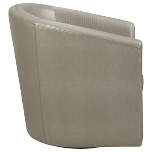 Swivel Armchair With Barrel-Back Design