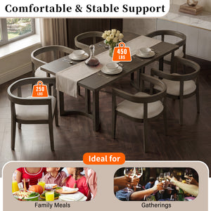 TREXM 7 Piece Dining Table Set for 6