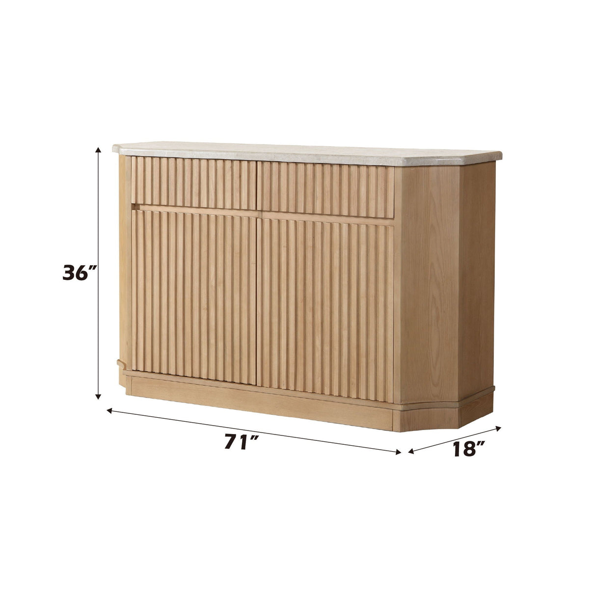 Qwin Server - Natural Marble / Oak