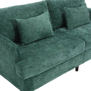 Mid Century Modern Fabric Loveseat Sofa, 2 Seat Upholstered Couch