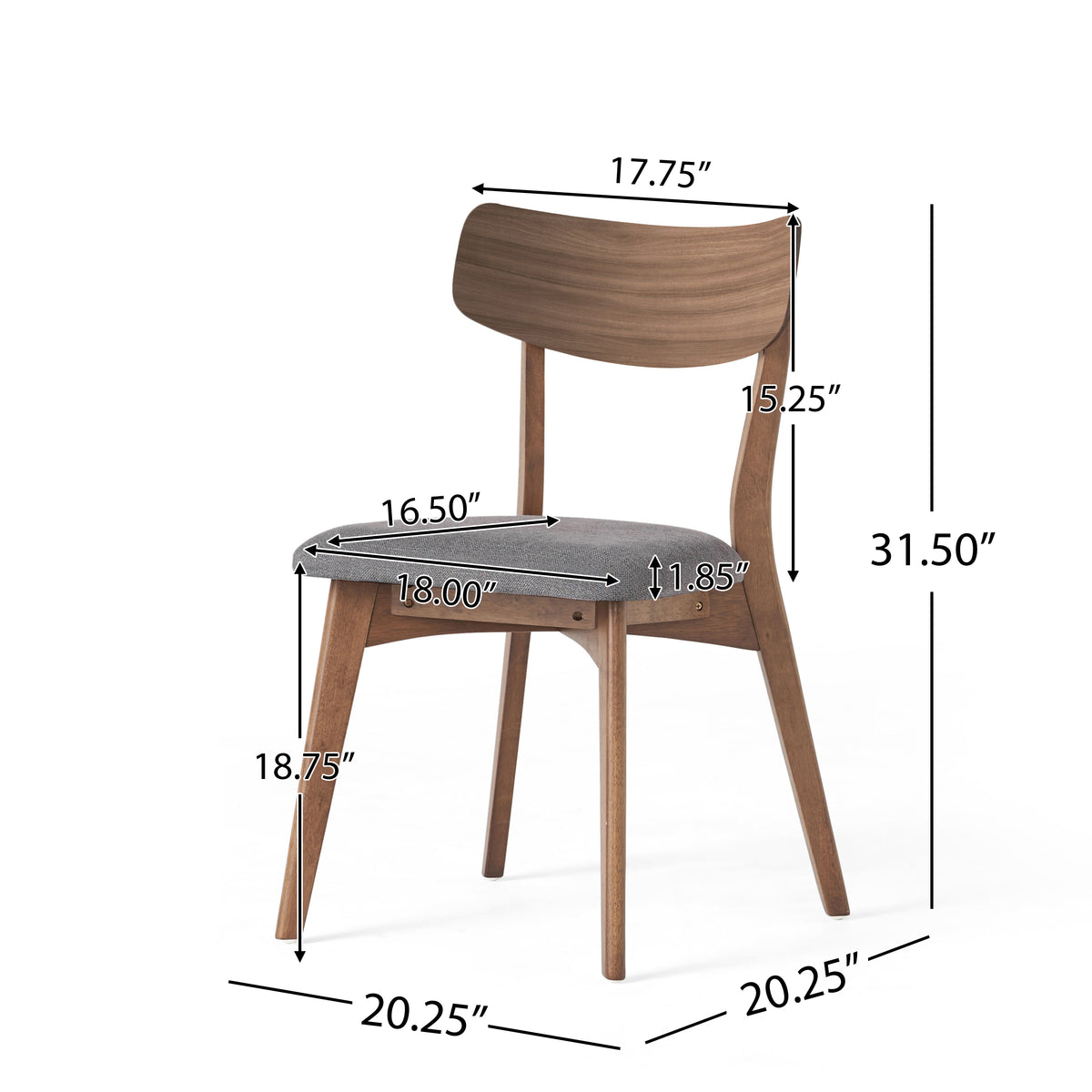 7-Pieces Upholstered Dining Set With Rubberwood Frame
