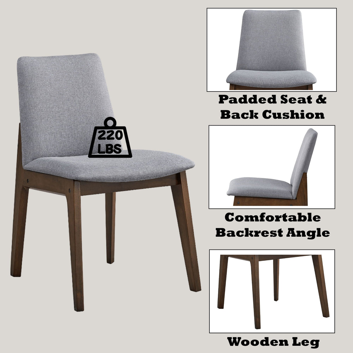 Kaela - Side Chair (Set of 2) - Light Gray - Best Buy Furniture