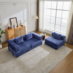 Convertible Floor Sofa Bed, Boneless Modular Sectional Sofa For Living Room