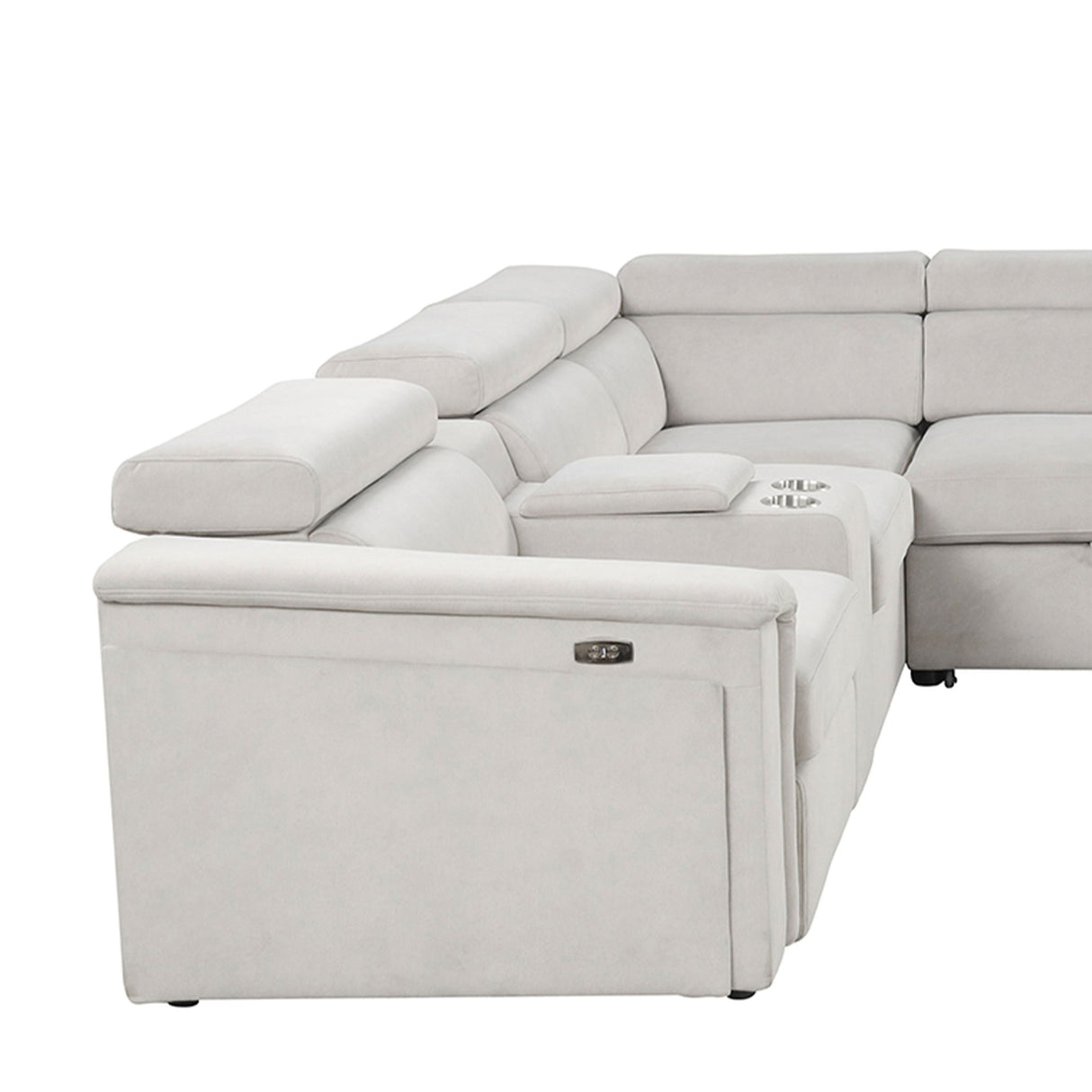 Harvey - Power Recliner Sectional Sleeper - Beige