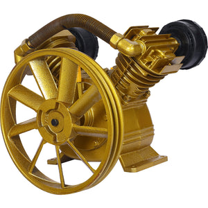 V Type Dual Cylinder Air Compressor Pump Head 5.5Hp 21Cfm 115 Psi - Golden