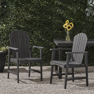 Outdoor Weather Resistant Acacia Wood Adirondack Dining Chairs (Set of 2) - Best Buy Furniture
