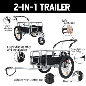 3-in-1 Heavy-Duty Bike Cargo Trailer
