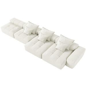Modern Oversized Diy Combination Modular Sectional Sofa With Pillows