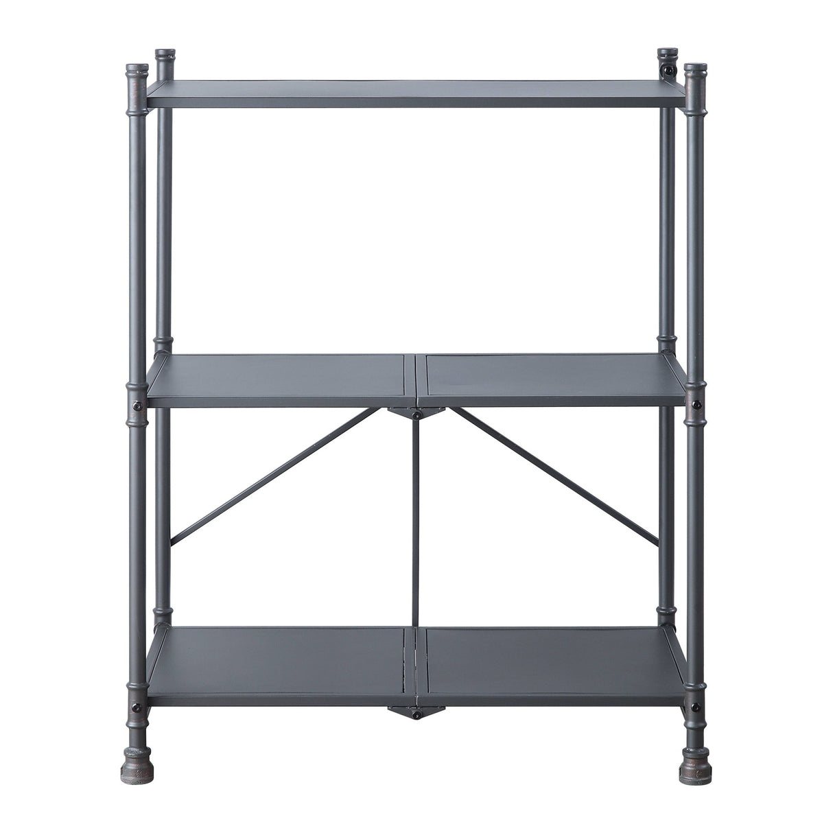 Cordelia - Hand-Brushed Console Table - Black / Bronze