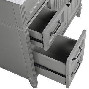Bathroom Vanity With Sink, Freestanding Cabinet & Drawers