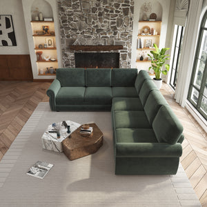 118" L-Shaped Convertible Sofa Couch