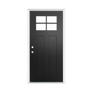 36"x80" Fiberglass Front Door with Contemporary Design