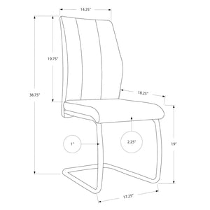 Dining Chair, Side, Upholstered For Dining Room, Contemporary & Modern (Set of 2)
