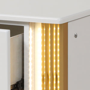 Obsession - 2 Drawer LED Nightstand - White