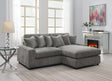 Tavia - Reversible Sectional Sofa With 6 Pillows - Gray - Best Buy Furniture