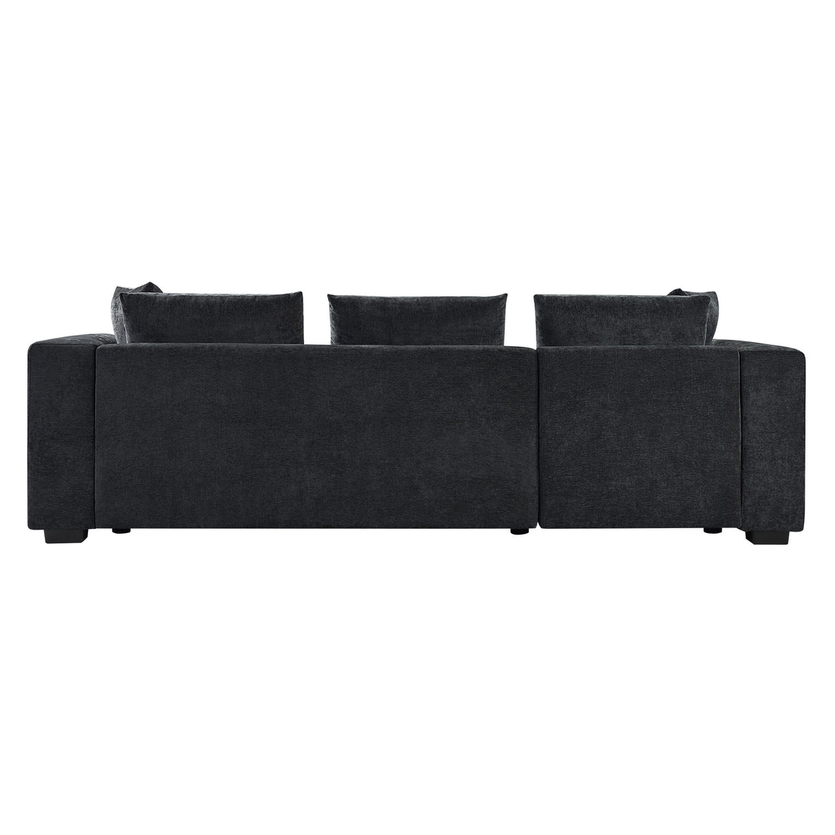 Modern L Shaped Sectional Sofa With Upholstery And Wooden Storage