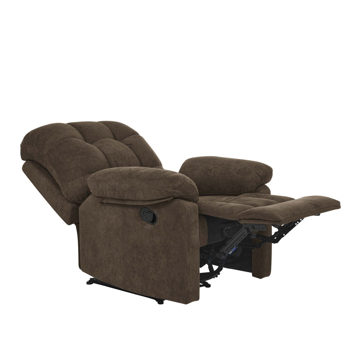 Devonaire Manual Recliner With Padded Arms - Dark Brown