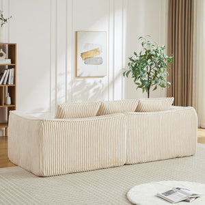Minimalist 3-Seater Corduroy Sofa