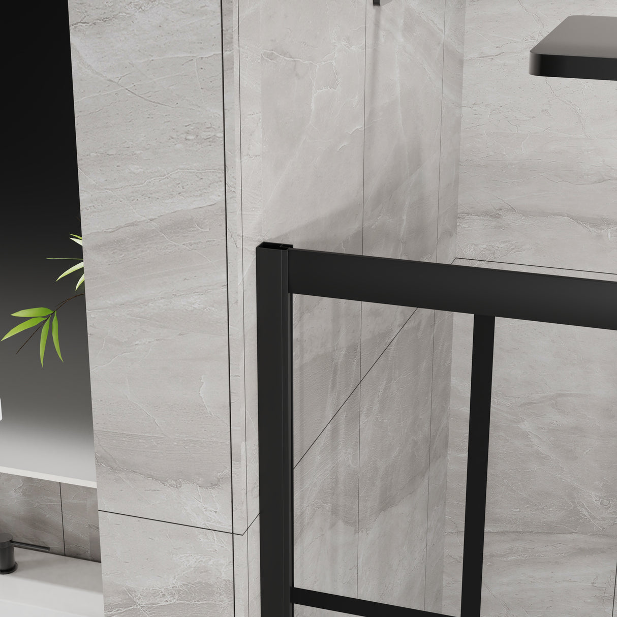 Goodyo Corner Shower Door - 36" D x 36" W x 72" H
