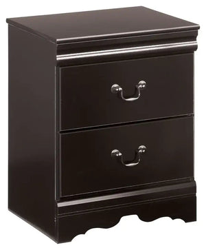 Huey Vineyard - Two Drawer Night Stand - Black - Best Buy Furniture