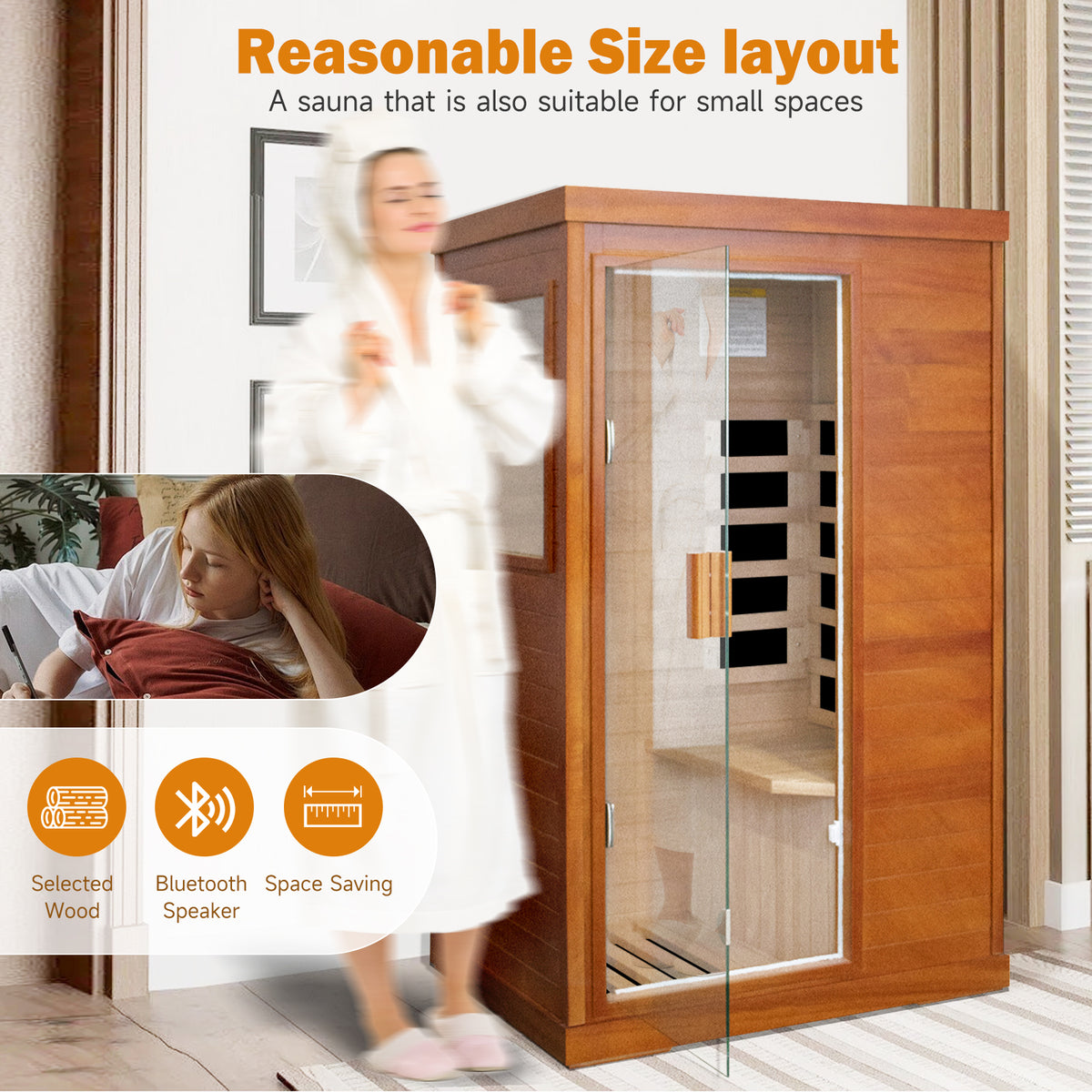HOSAUNA Sauna Accessory for Small Spaces