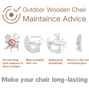 Oversize Wooden Outdoor Folding Adirondack Chair