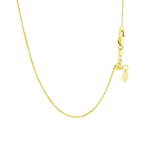 14k Yellow Gold Adjustable Cable Chain 0.9mm