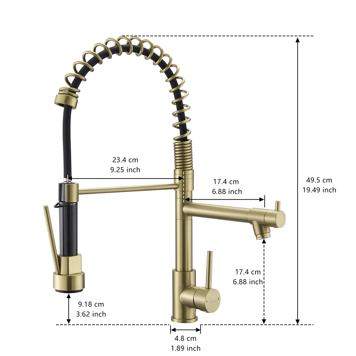 Stainless Steel Kitchen Faucet with Pull Down Sprayer