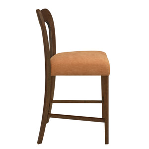 Counter Stool Without Arm (Walnut + Caramel) Set of 2