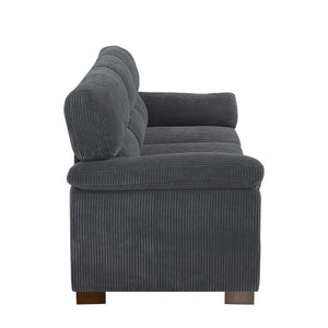 Vintage Inspired 3 Seat Sofa With Tufted Cushions