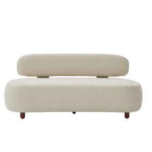 Lunara 66 in. Modern Curved Upholstered Chenille Sofa