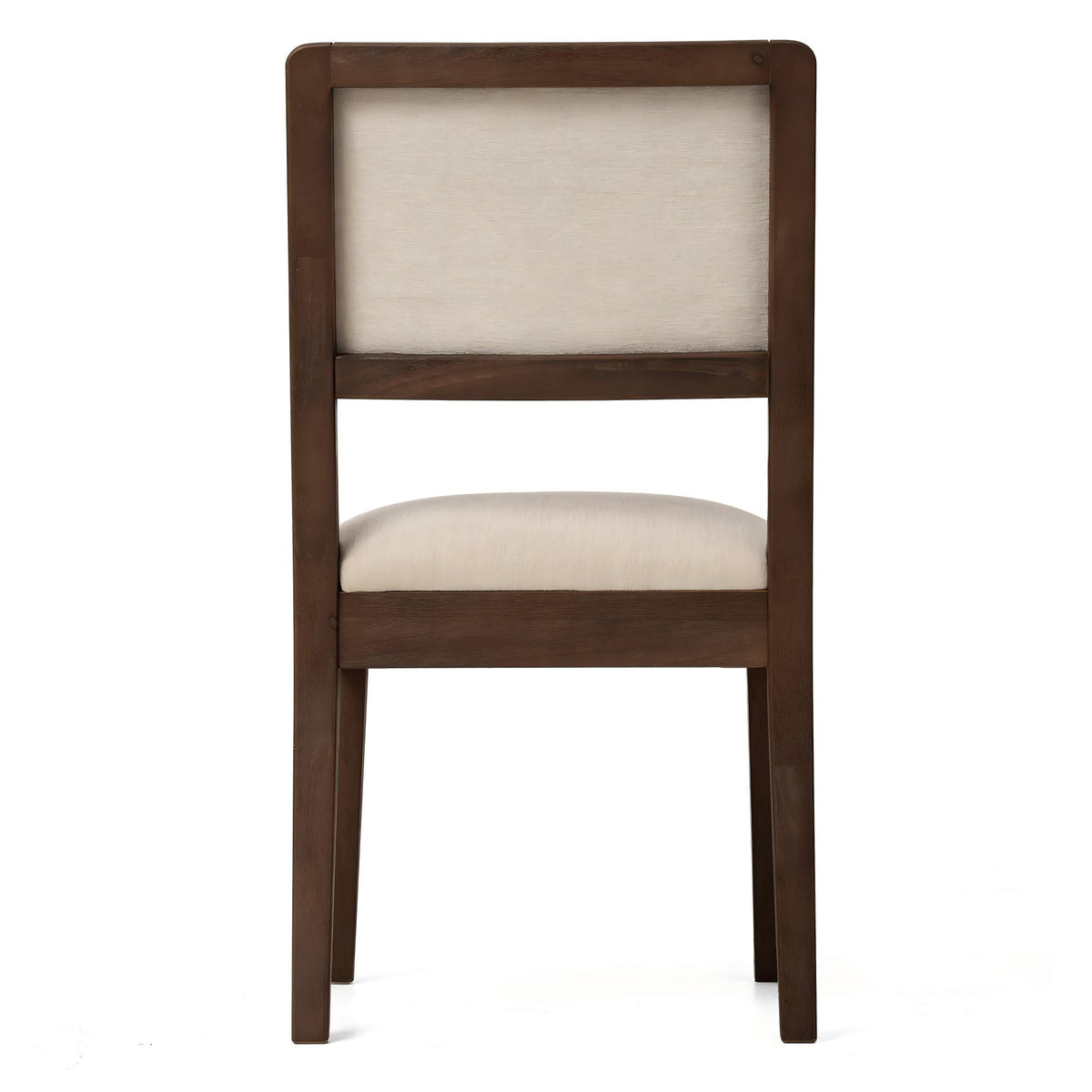 Set of 2 Compact Rubber Wood Dining Chairs