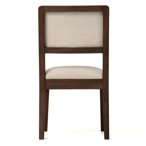 Set of 2 Compact Rubber Wood Dining Chairs