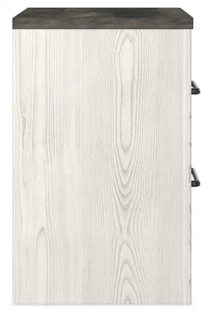 Gerridan - Two Drawer Night Stand - White / Gray
