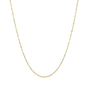 14k Yellow Gold Singapore Chain 0.8mm