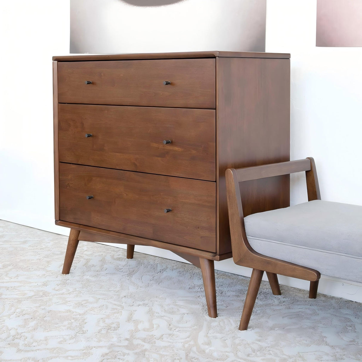 Caroline - Dresser 3 Drawer - Brown / Wood
