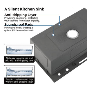 Pull-out Faucet Single Bowl Sink - 30"x18"