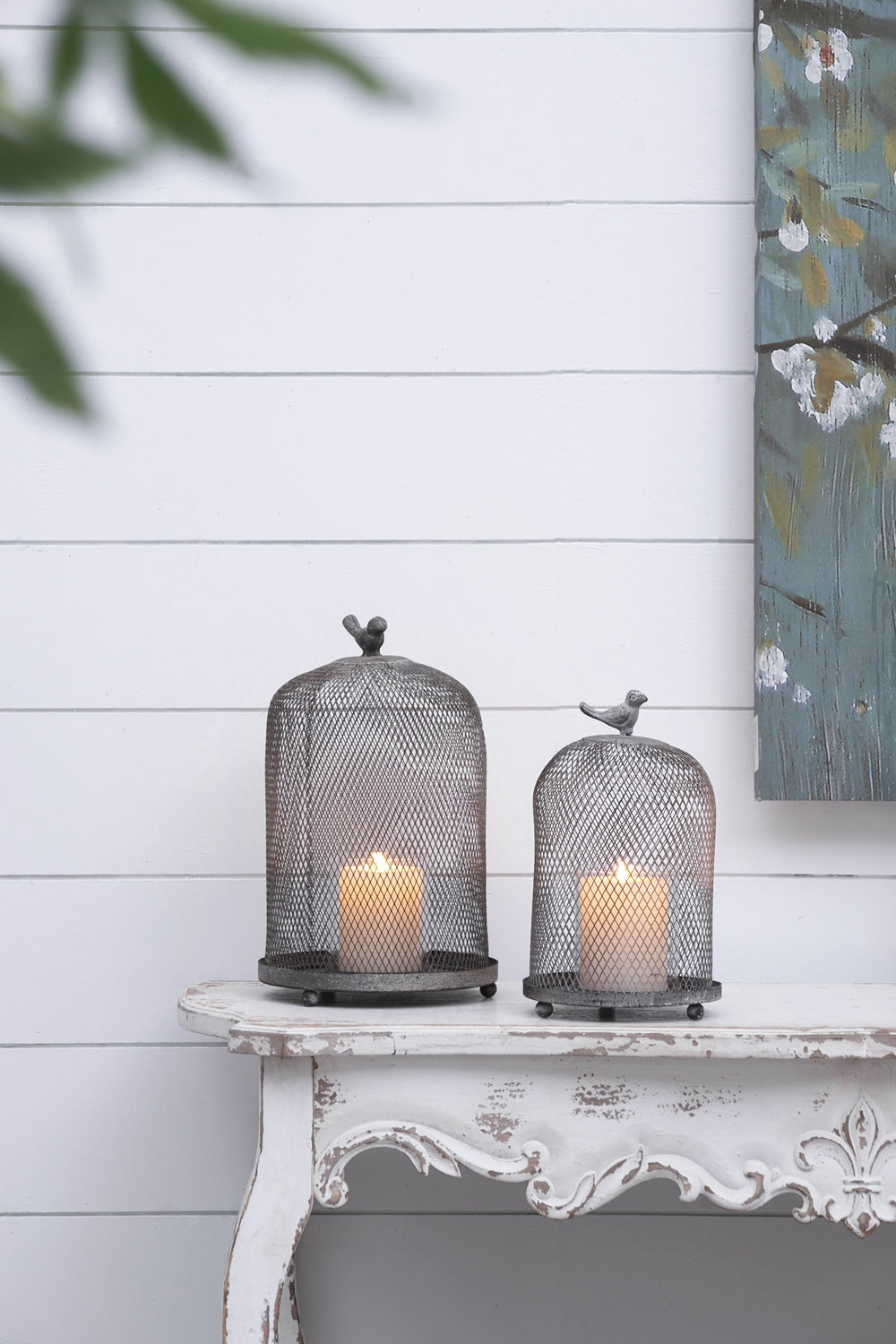 Set of 2 Ophira Sparrow Antique Candle Holders