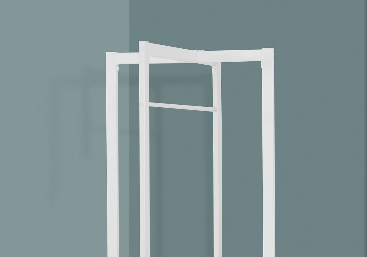 Coat Rack, Hall Tree, Free Standing, Hanging Bar, Entryway, For Contemporary & Modern - White - Best Buy Furniture