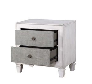 Katia - Weathered Night Stand - Gray / White - Best Buy Furniture