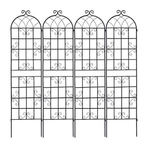 Metal Garden Trellis 4 Pack Rustproof Climbing Plant Supports