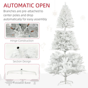 HOMCOM 7.5ft Tall Artificial Christmas Tree