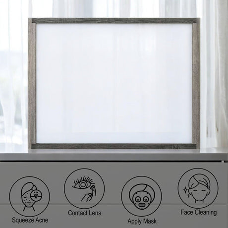 Jehoram - Mirror - Gray - Best Buy Furniture