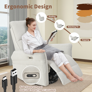 270° Power Swivel Rocker Recliner Chair for Adults