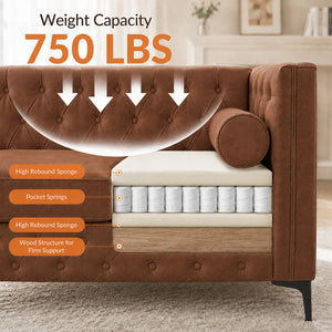 Elegant Button Tufted Sofa