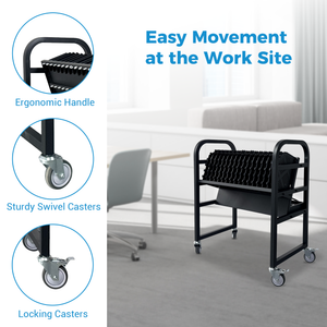 16-Device Mobile Open School Charging Cart Station