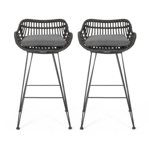 Outdoor Rattan Bar Chair With Metal Legs - Best Buy Furniture