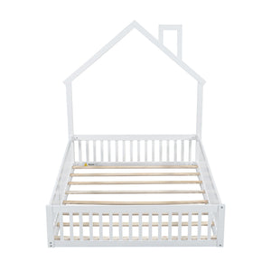 House Platform Bed With Guardrail