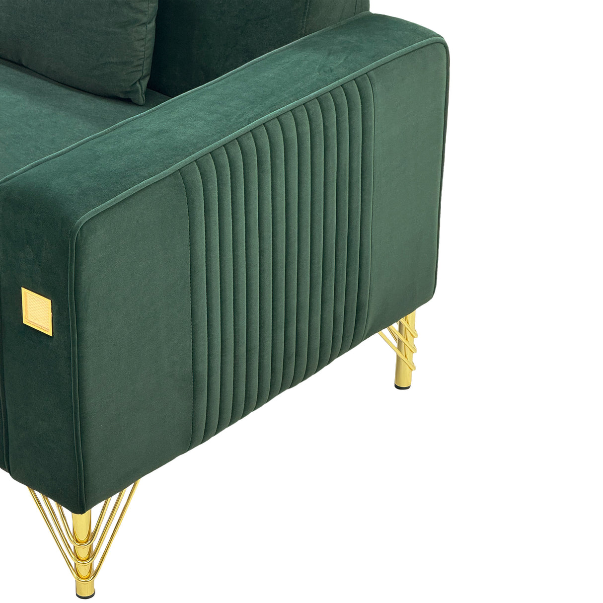 Emerald Green Velvet 2-Piece Sofa Set