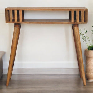 Slatted Console - Light Brown